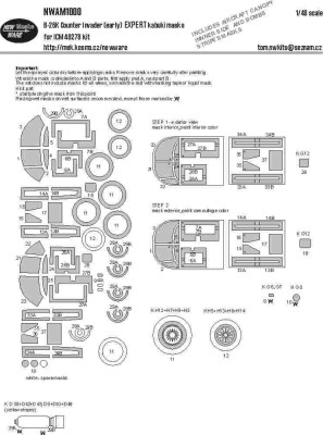 New Ware NWA-M1000 Mask B-26K Counter Invader early EXPERT (ICM) 1/48