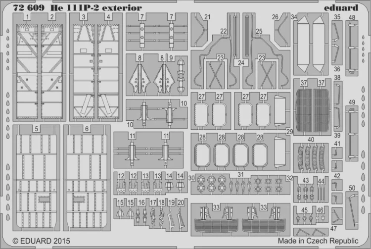 Eduard 72609 SET He 111P-2 exterior (AIRF) 1/72