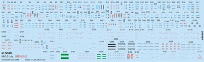 Eduard D72003 MiG-21BIS stencils 1/72 1/72