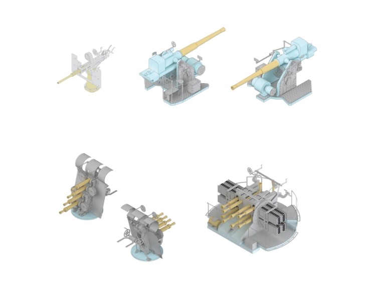 Mk1 Design MS-20013 H.M.S. RODNEY Armament Set 1/200