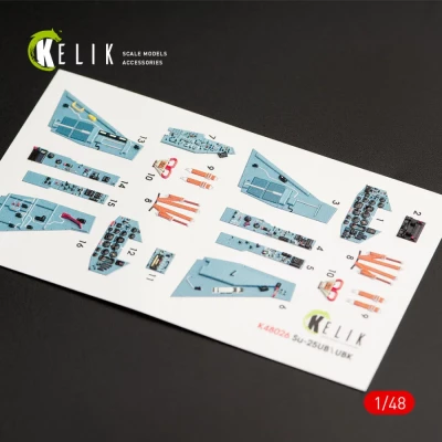 Reskit K48026 SU-25UB interior 3D decals (Smer/KP) 1/48