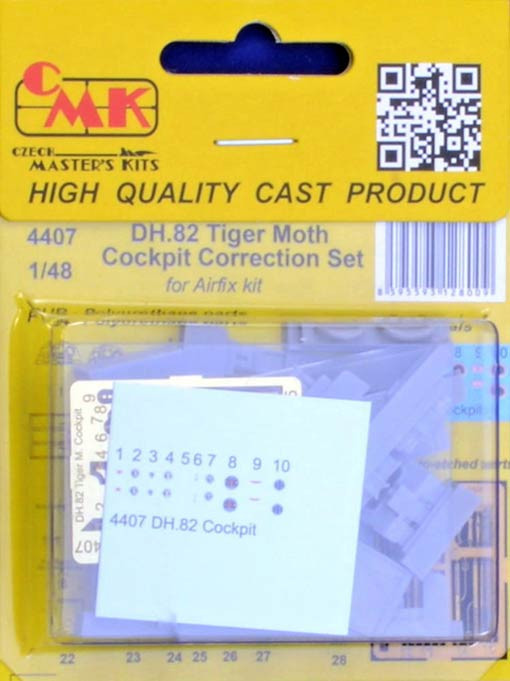 CMK 4407 DH.82 Tiger Moth Cockpit Correction Set (AIR) 1/48