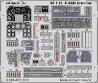 Eduard 33147 1/32 Фототравление для F-86D interior S.A. (интерьер)