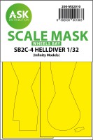 Art Scale 200-M32010 Curtiss SB2C-4 Helldiver wheel bay paint masks 1/32