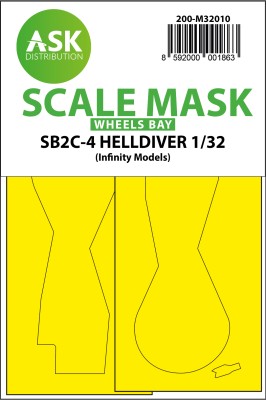 Art Scale 200-M32010 Curtiss SB2C-4 Helldiver wheel bay paint masks 1/32