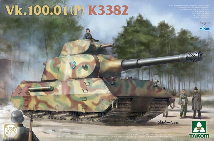 Takom 2187 Немецкий супертяжёлый танк Vk.100.01(p) k3382 1/35