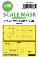 Art Scale 200-M48013 Curtiss P-40N Warhawk wheels and canopy frame paint masks (inside & outside) 1/48