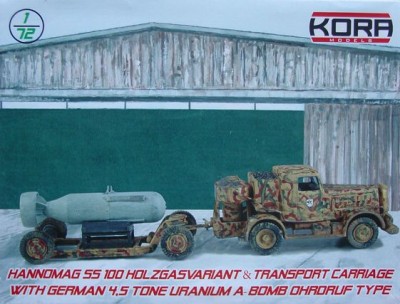 Kora Model A7242 Hannomag SS 100 Holzgas.&amp; 4,5t Uranium A-bomb 1/72