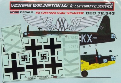 Kora Model DEC72343 V.Wellington Mk.IC Luftwaffe Vol.2 декали декали 1/72