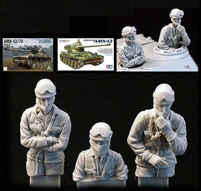 Condor F-350343 Французские танкисты, Холодная война, 3 бюста 1:35