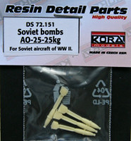 Kora Model DS72151 Soviet bombs WWII AO-25-25kg - 4 pcs. 1/72