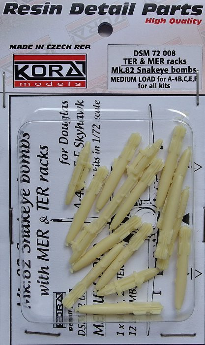 Kora Model DSM72008 TER&MER racks Mk.82 Snakeye bombs(A-4B,C,E,F) 1/72