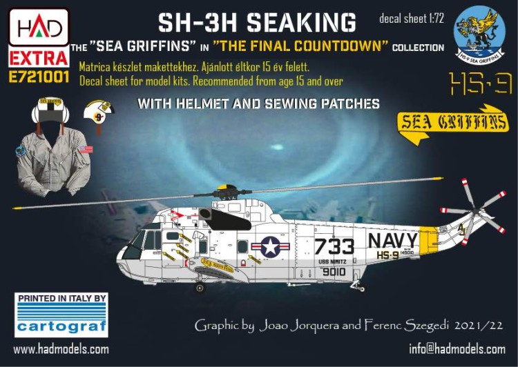 HAD E721001 Decal SH-3H Seaking 'Final Countdown Movie' 1/72