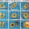 KV Models 48065-1 Vought F4U-4B Corsair (ACADEMY #12267, #12353) - (двусторонние маски) + маски на диски и колеса US 1/48