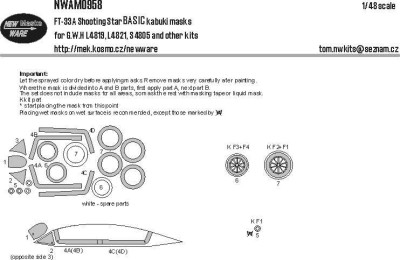 New Ware NWA-M0958 Mask FT-33A Shooting Star BASIC (GWH) 1/48