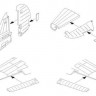 CMK 7251 Curtiss P-40E - Control surfaces set 1/72