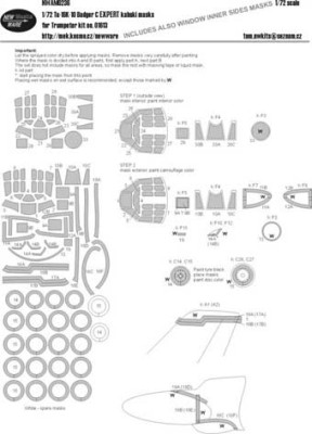 New Ware NWA-M0236 1/72 Mask Tu-16K-10 Badger C EXPERT (TRUMP 01613)