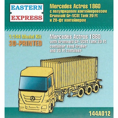 Восточный Экспресс 144A012 Mercedes Actros 1860 с полуприцепом контейнеровозом Grunwald Gr-VCSt Tank 20 Ft 1/144