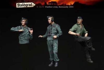Stalingrad 3177 Экипаж &quot;Пантеры&quot;, 1944 г. (две фигурки и бюст) 1:35