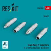 Reskit 48510 Royal Navy 2" launchers (4 pcs.) 1/48