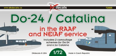 Dk Decals 72005 Do-24 &amp; Catalina in RAAF and NEIAF (6x camo) 1/72