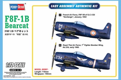 Hobby Boss 87268 Американский истребитель F8F-1B Bearcat 1/72