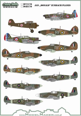 Model Maker Decals MD48170 Jan "Donald Duck" Zumbach Planes + resin A-26 nose 1/72