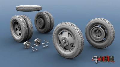 ЭВМ RS35089 ГАЗ-АА колеса &quot;ЯШЗ&quot; 6,0-20 1/35 1/35