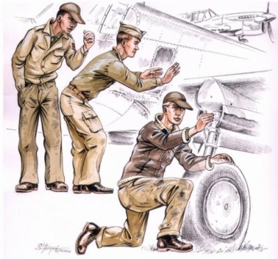 CMK F72114 US Army machanics WW II (3 fig. ) 1/72