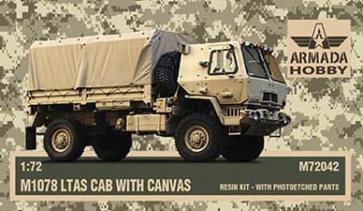 Armada Hobby E72042 M1078 LTAS Cab with canvas (resin kit &amp; PE) 1/72