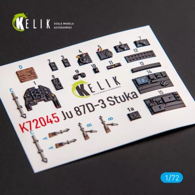 Reskit K72045 Junkers Ju 87D-3 Stuka - Interior 3D Decal 1/72