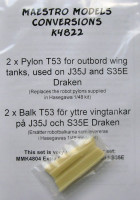 Maestro Models MMCK-4822 1/48 Pylon T53 for S35E & J35J outboard tanks