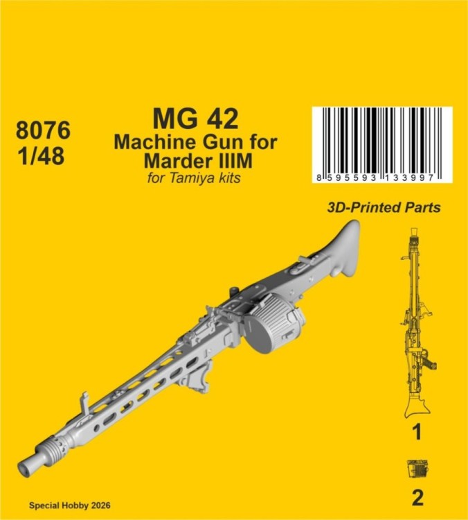 CMK SP8076 MG 42 Machine Gun for Marder IIIM (TAM) 1/48