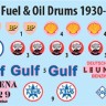 Miniart 49007 Fuel & Oil drums 1930-50s (20 pcs.,w/ decals) 1/48
