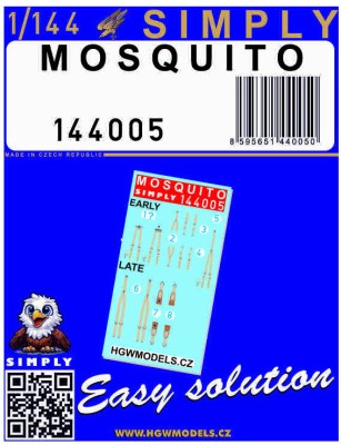 HGW 144005 Seatbelts Mosquito (SIMPLY) 1/144