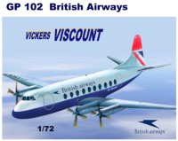 Mach 2 MACHGP102 Vickers Viscount 700 with decals for British Airways 1/72