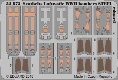 Eduard 32873 Seatbelts Luftwaffe WWII bombers STEEL 1/32