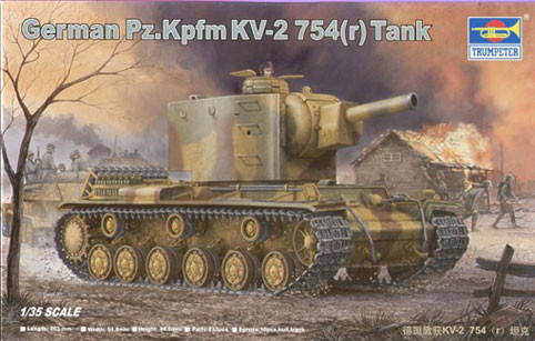 Trumpeter 00367 Танк Pz.Kpfw KV-2 754 ( r ) 1/35