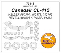 KV Models 73115 Canadair CL-415 (HELLER #80370, #80373, #52702 / REVELL #04998 / ITALERI #1362) + wheels masks AMODEL 1/72