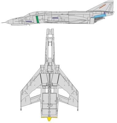 Eduard EX956 Mask F-4E surface panels (MENG) 1/48