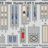 Eduard FE1084 1/48 Hunter F.4/F.5 seatbelts STEEL (AIRF)