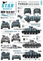 Star Decals 35-C1017 FORAD training centre. AMX-30 B2, AMX-30 B2 BRENNU.S. and VAB 4x4 APC. [AMX-30B2 French Main Battle Tank] 1/35