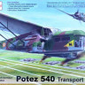 Az Model 75076 Potez 540 Transport version (3x camo,ex-HELL) 1/72