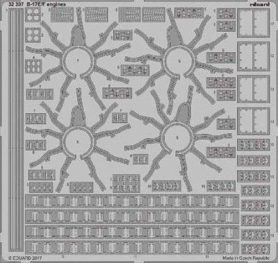 Eduard 32397 B-17E/F engines 1/32 HKM