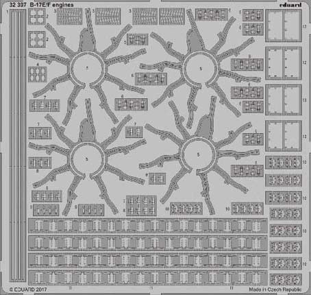 Eduard 32397 B-17E/F engines 1/32 HKM