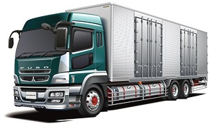 Aoshima 051221 Mitsubishi Fuso `14 Super Great V FU Hyster W Kannon Door 1:32