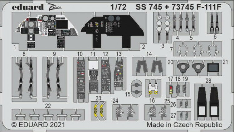 Eduard SS745 F-111F (HAS / H.2000) 1/72