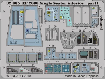 Eduard 32665 EF 2000 Single Seater interior S.A. REV