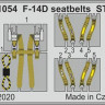 Eduard FE1054 1/48 F-14D seatbelts STEEL (AMK)