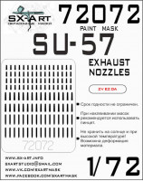 Sx Art 72072 Su-57 Exhaust nozzles Painting mask (ZVE) 1/72